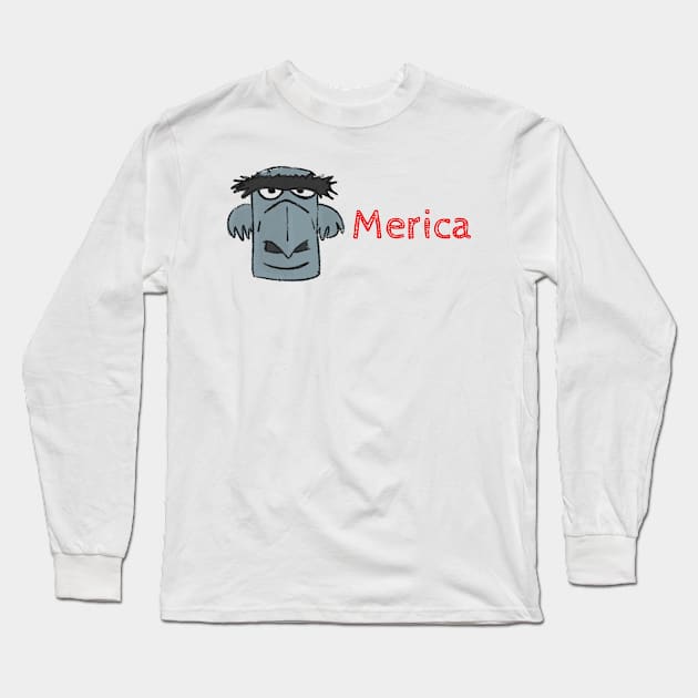 Merica Long Sleeve T-Shirt by BKArtwork
